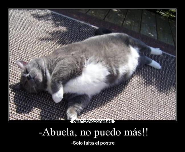 -Abuela, no puedo más!! - -Solo falta el postre