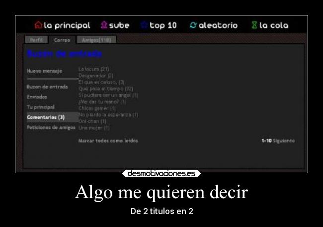 Algo me quieren decir - De 2 titulos en 2