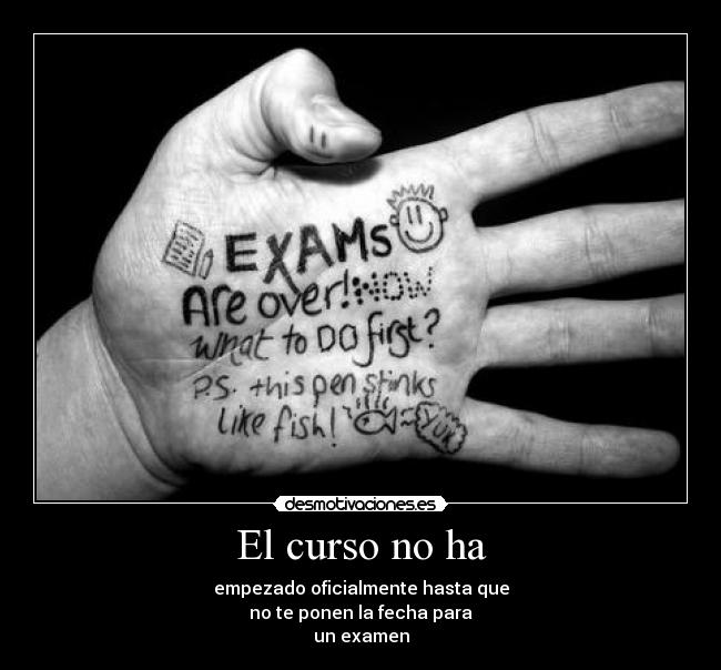 carteles examen sociales dentro poco desmotivaciones