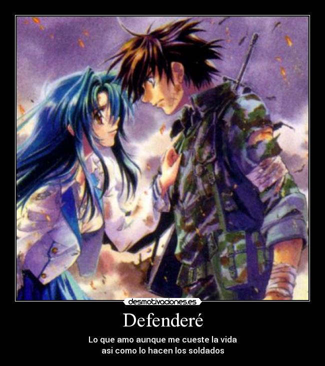 carteles sagara sosuke fullmetalpanic anime otaku defendere desmotivaciones