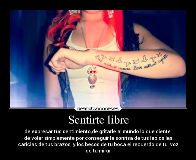 Sentirte libre -