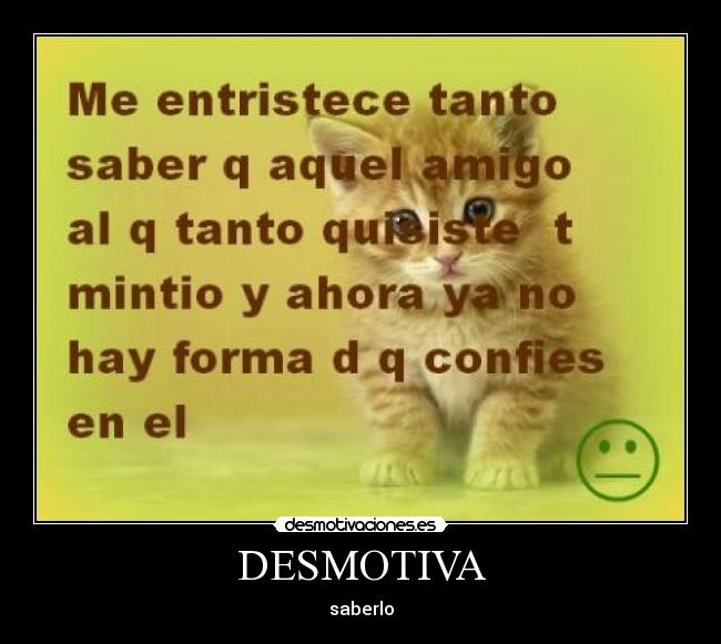 DESMOTIVA - saberlo