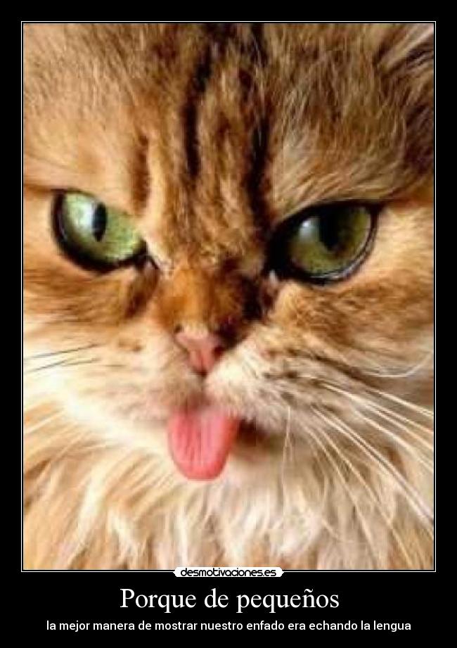 Porque de pequeños - la mejor manera de mostrar nuestro enfado era echando la lengua