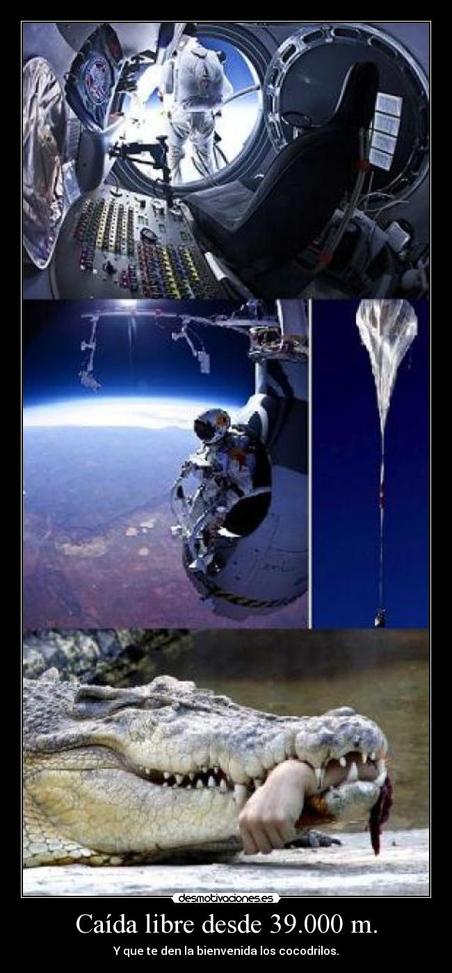 carteles salto caida libre desmotivaciones