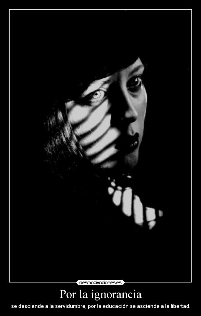 Por la ignorancia -