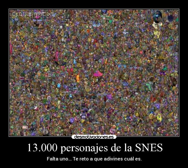 13.000 personajes de la SNES - Falta uno... Te reto a que adivines cuál es.