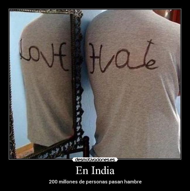 En India - 200 millones de personas pasan hambre