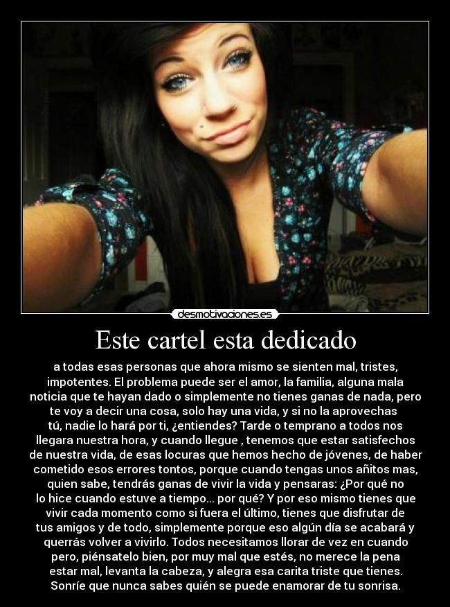 Este cartel esta dedicado -