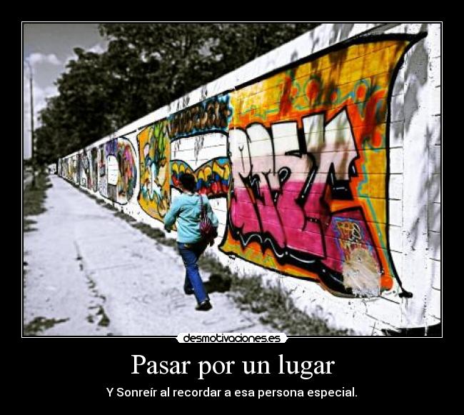 Pasar por un lugar -