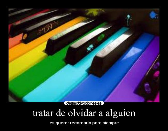 tratar de olvidar a alguien - es querer recordarlo para siempre