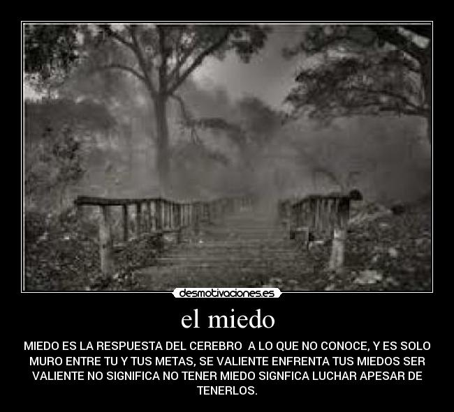 el miedo -