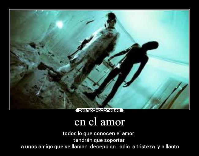 en el amor -