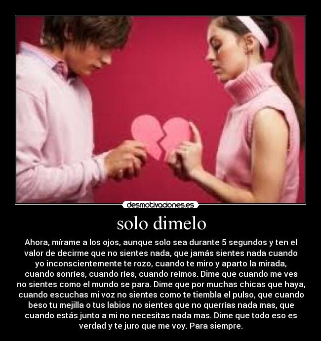 carteles solo dimelo desmotivaciones