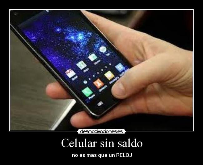Celular sin saldo -