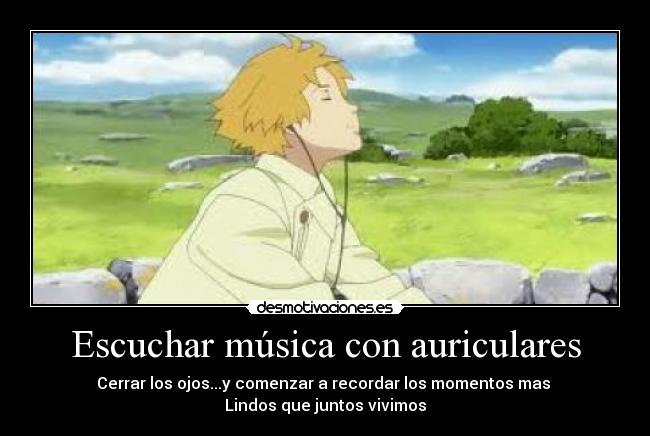 Escuchar música con auriculares -