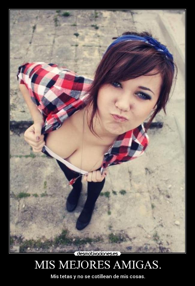 MIS MEJORES AMIGAS. - Mis tetas y no se cotillean de mis cosas.