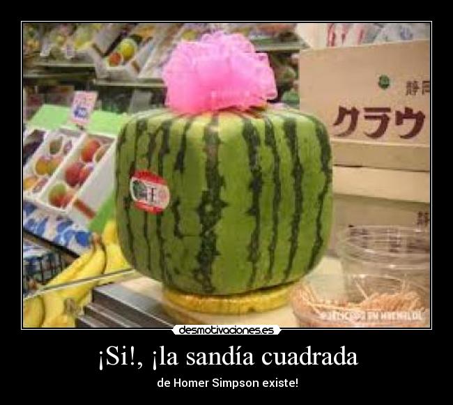 ¡Si!, ¡la sandía cuadrada - de Homer Simpson existe!
