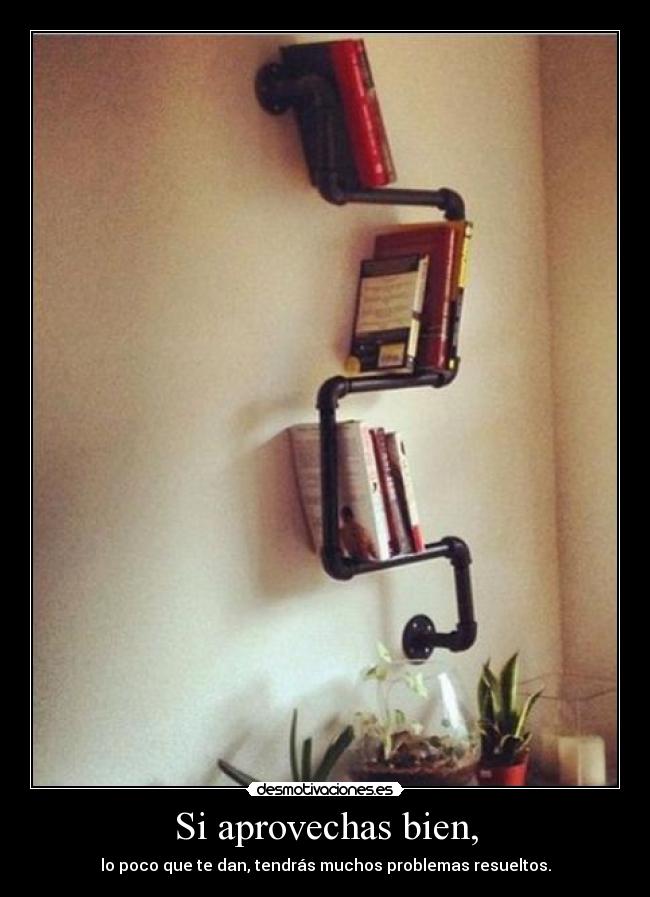 Si aprovechas bien, -