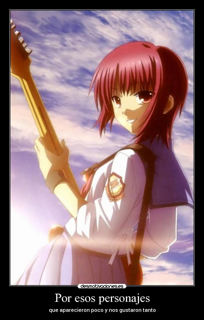 carteles anime iwasawa angelbeats clanfeurry clanhorde desmotivaciones