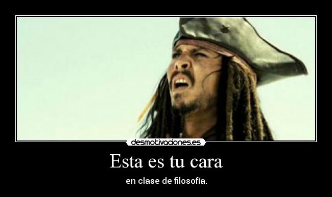 Esta es tu cara - en clase de filosofía.