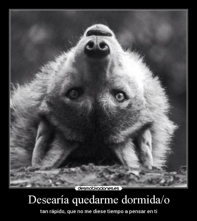 Desearía quedarme dormida/o -