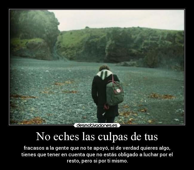 No eches las culpas de tus -