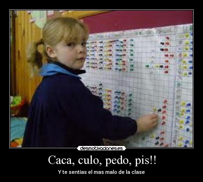 Caca, culo, pedo, pis!! - Y te sentías el mas malo de la clase
