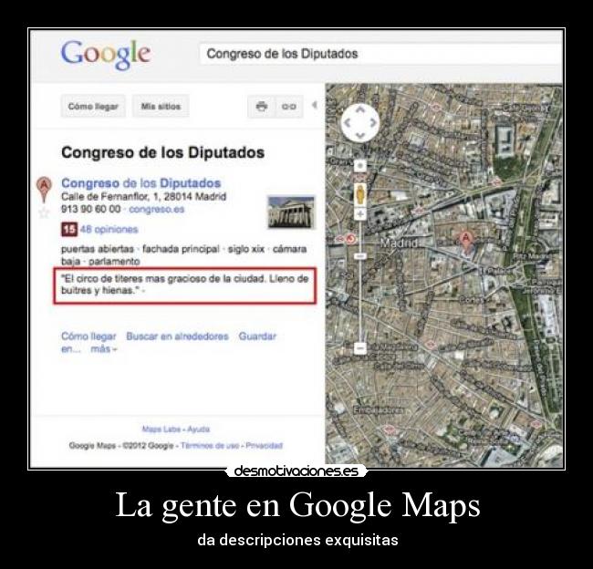 carteles google descripcion mapa desmotivaciones