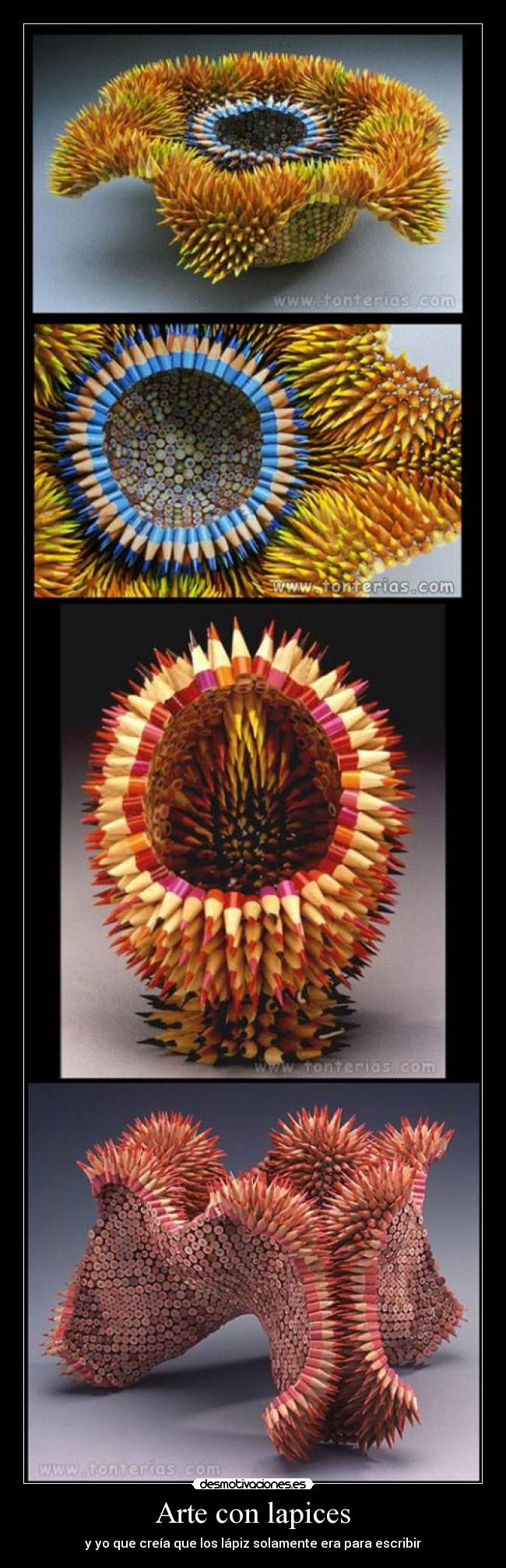 carteles arte arte con lapices desmotivaciones