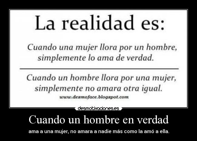Cuando un hombre en verdad -