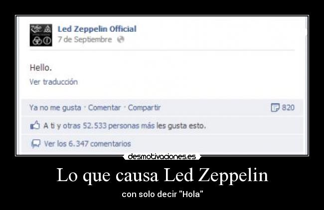 carteles led zeppelin rock hard rock heavy metal jimmy page robert plant desmotivaciones
