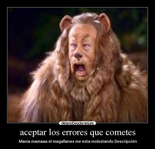 aceptar los errores que cometes - Mama mamaaa el magallanes me esta molestando Descripción