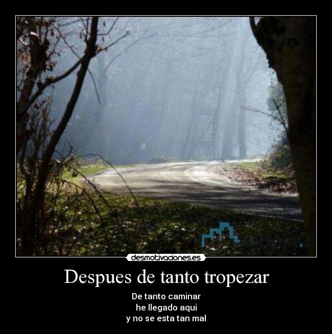 Despues de tanto tropezar -