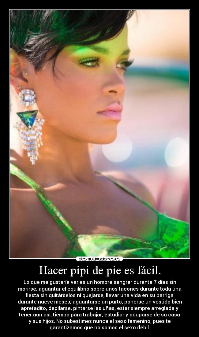 Hacer pipi de pie es fácil. -