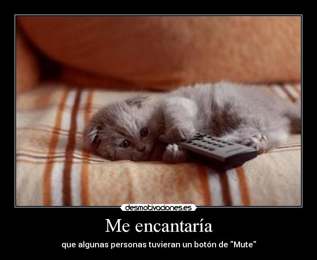 Me encantaría - que algunas personas tuvieran un botón de Mute