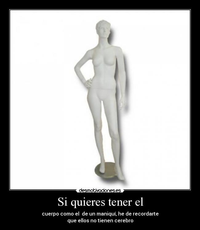 carteles maniqui quieras estar flaca desmotivaciones