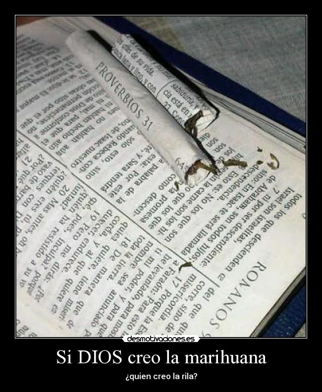 carteles dios marihuana desmotivaciones