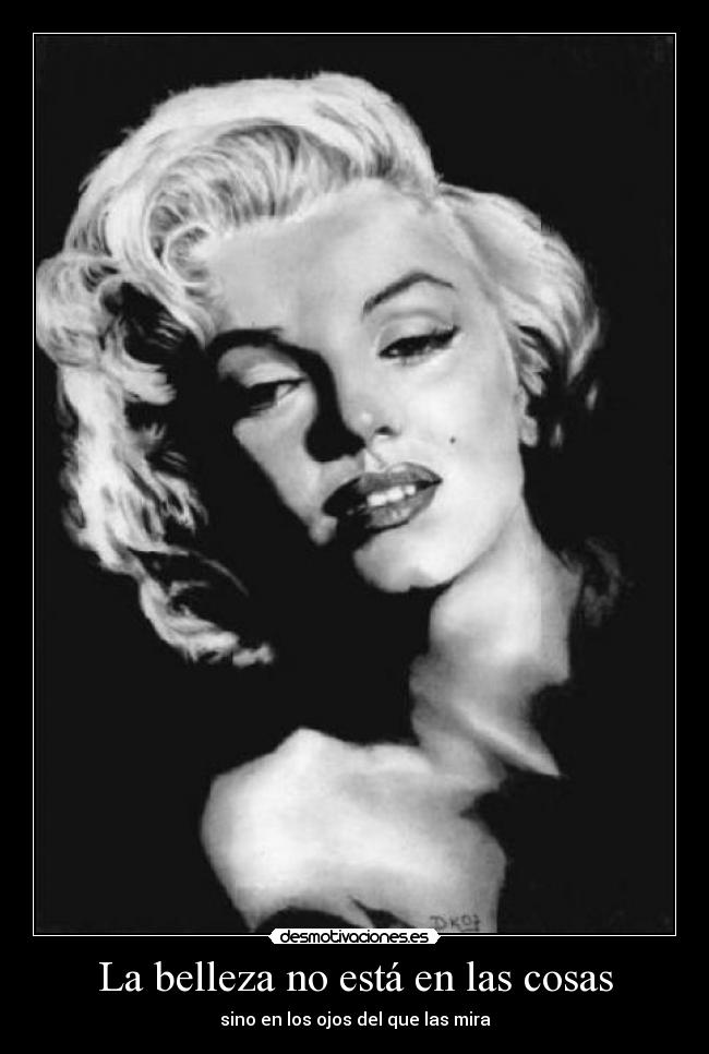 La belleza no está en las cosas -