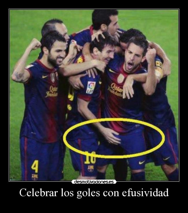 Celebrar los goles con efusividad -