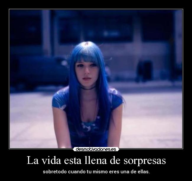 carteles vida blue hair isma the black swan problem motherfacker hacer bum bum face dos puntos desmotivaciones