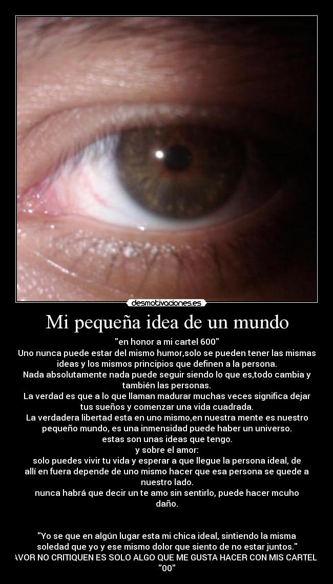 Mi pequeña idea de un mundo -