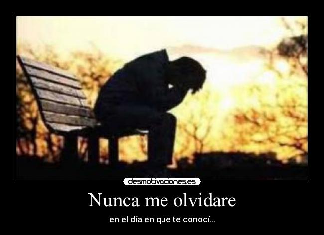 Nunca me olvidare - en el día en que te conocí...