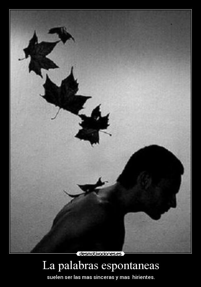 La palabras espontaneas -