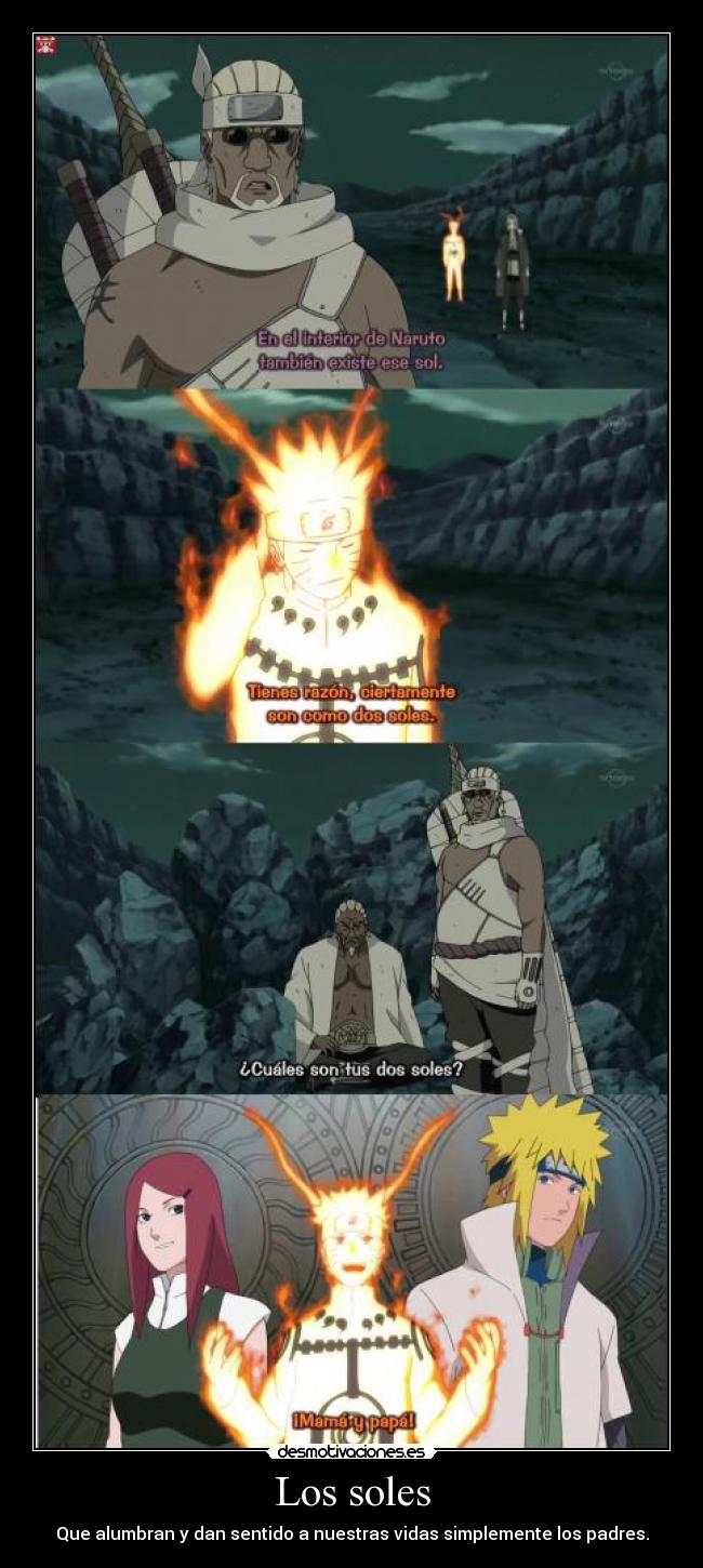 Los soles - Que alumbran y dan sentido a nuestras vidas simplemente los padres.