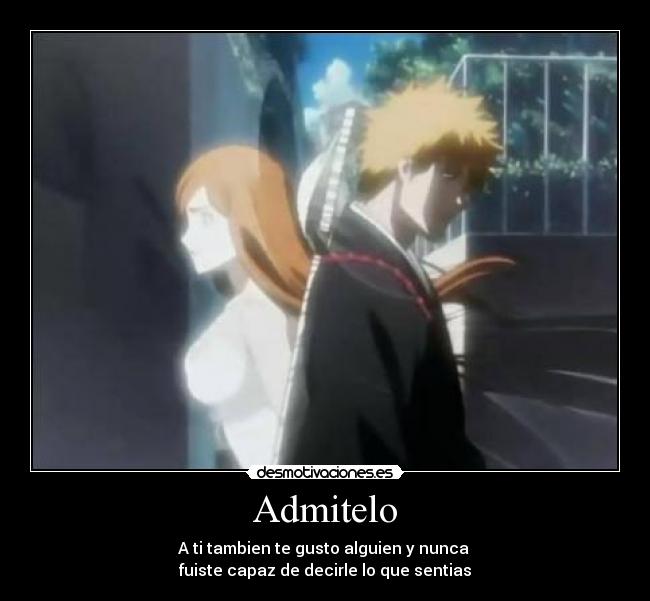 carteles ichigo and orihime bleach amor anime otaku desmotivaciones