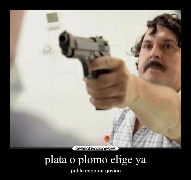 plata o plomo elige ya - pablo escobar gaviria