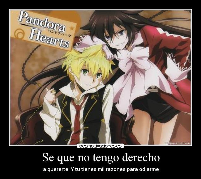 Se que no tengo derecho -