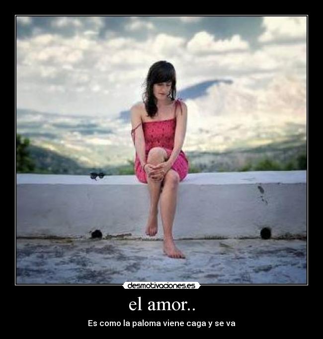 el amor.. - Es como la paloma viene caga y se va