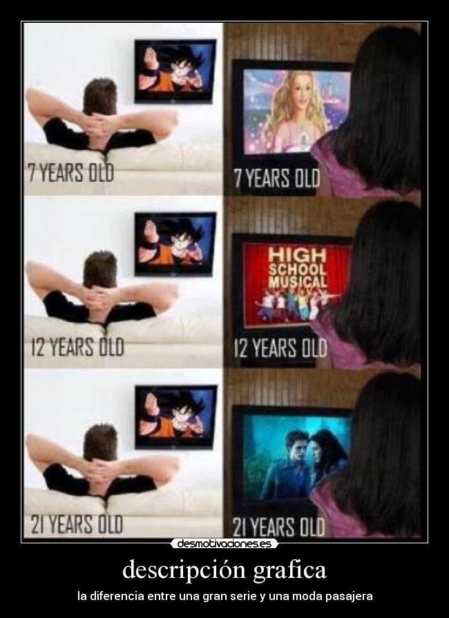 descripción grafica - la diferencia entre una gran serie y una moda pasajera