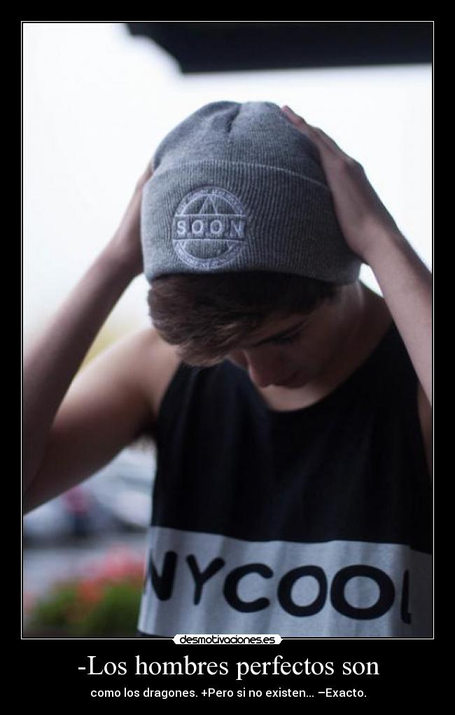 -Los hombres perfectos son - como los dragones. +Pero si no existen... –Exacto.